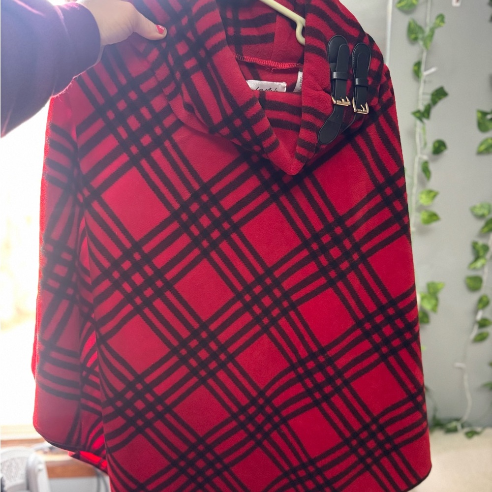 Plaid Red and Black Women's Sweater